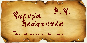 Mateja Medarević vizit kartica